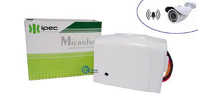 Microfone Profissional Para Câmera CFTV Ipec