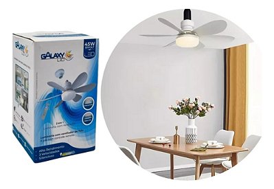 Luminaria Ventilador De Teto 520mm 45W Galaxy Led