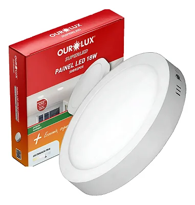Painel Led Sobrepor 18W Biv 6500K Redondo