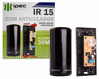 Sensor Ativo Feixe Simples IR15 Com Articulador Ipec