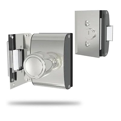 Fechadura Agl PV200R1L Porta De Vidro Recorte Interno Cz Agl