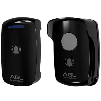 Campainha Digital Sem Fio 433 Preta Agl - Unidade