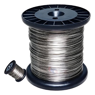 Bobina Arame Aço Inox 0,45mm (0.400g) Cr-2 PB Fio Cerca Elétrica