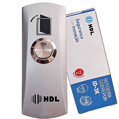 Botoeira Inox Sobrepor IP66 Controle De Acesso ID-3K Hdl
