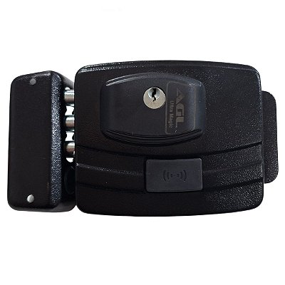 Fechadura Eletrônica AGL Ultra Magic Preta - 42MM Chave Simples F. Esp. Unidade
