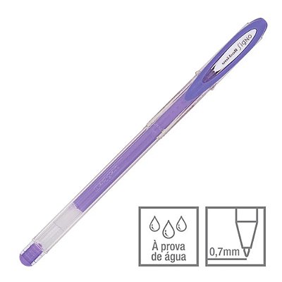 Caneta Gel Signo Violeta 0.7 mm Angelic Colour Uni-ball Ref: UM-120AC