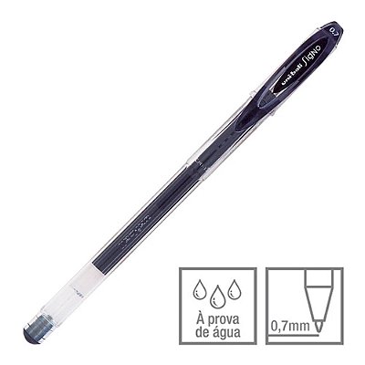 Caneta Gel Signo Preta 0.7 mm Neo Uni-ball Ref: UM-120
