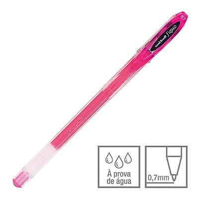 Caneta Gel Signo Pink 0.7 mm Neo Uni-ball Ref: UM-120