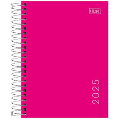 Agenda 2026 Pepper Rosa Diária Espiral Capa Dura M4 (11,7 X 16,4cm) 160 Folhas Tilibra Ref: 291099