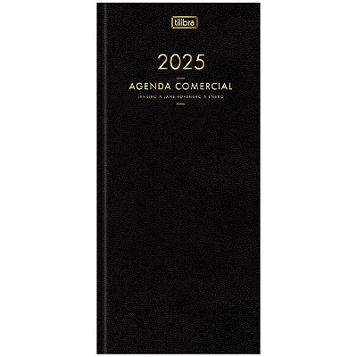 Agenda 2026 Executiva Comercial Diária De Mesa Costurada Capa Dura M8 (12,3 X 27,5cm) 208 Folhas Tilibra Ref: 120014