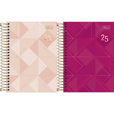 Agenda 2025 Executivo Spot Feminina Diária Espiral Capa Dura M5 (12,9 X 18,7cm) 200 Folhas Tilibra Ref: 179361