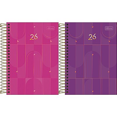 Agenda 2026 Executivo Spot Feminina Diária Espiral Capa Dura M5 (12,9 X 18,7cm) 200 Folhas Tilibra Ref: 179361
