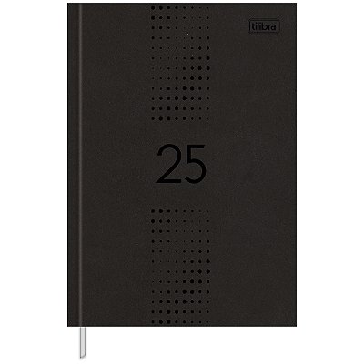 Agenda 2026 Executivo Pratika Preto Diária Costurada Capa Dura M6 (14,5 X 20,5cm) 176 Folhas Tilibra Ref: 126144