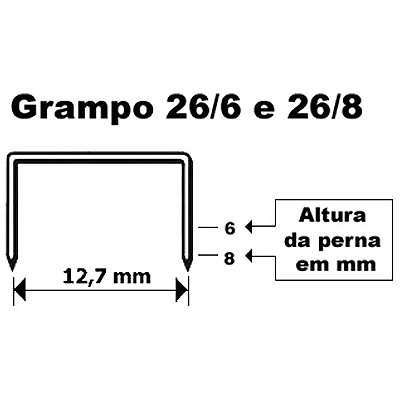 Grampo 26/6 Maripel com 5000 Unidades Galvanizado Ref: 5000G