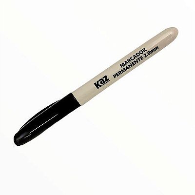 Marcador Permanente Preto 2.0 mm Kaz Ref: KZ112PT