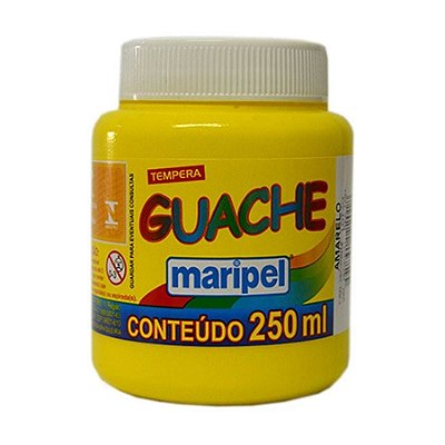 Tinta Guache Maripel 250 ml Amarelo Ref: 7251