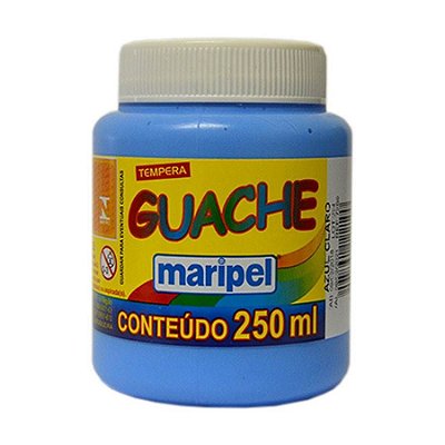 Tinta Guache Maripel 250 ml Azul Claro Ref: 7259