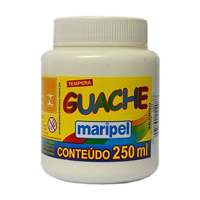 Tinta Guache Maripel 250 ml Branco Ref: 7520