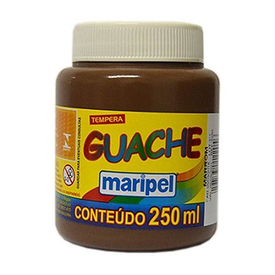 Tinta Guache Maripel 250 ml Marrom Ref: 7255