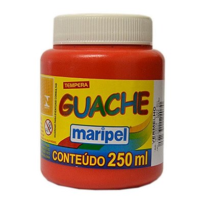 Tinta Guache Maripel 250 ml Vermelho Ref: 7252