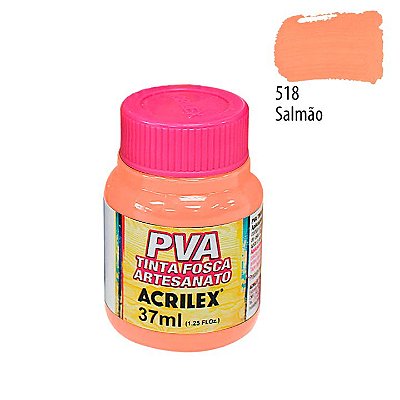 Tinta PVA Fosca 518 Salmão 37 ml Acrilex