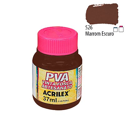 Tinta PVA Fosca 526 Marrom Escuro 37 ml Acrilex