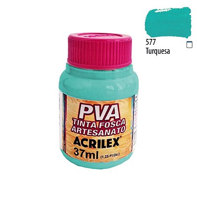 Tinta PVA Fosca 577 Turquesa 37 ml Acrilex