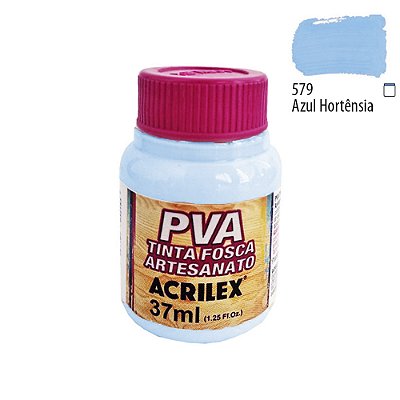 Tinta PVA Fosca 579 Azul Hortênsia 37 ml Acrilex