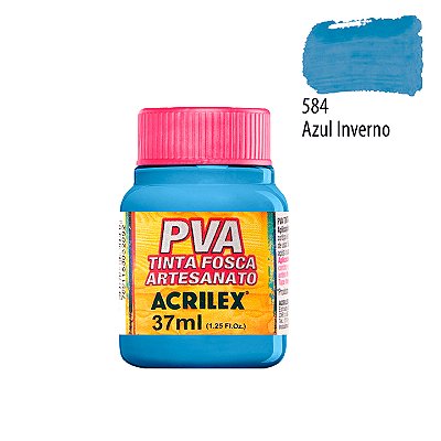 Tinta PVA Fosca 584 Azul Inverno 37 ml Acrilex