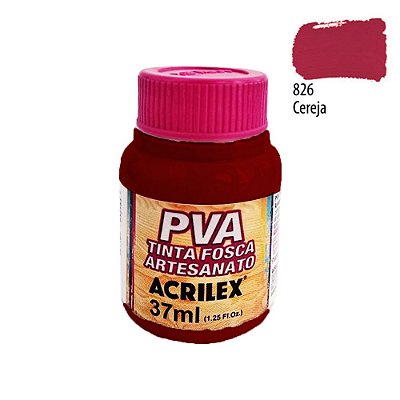 Tinta PVA Fosca 826 Cereja 37 ml Acrilex