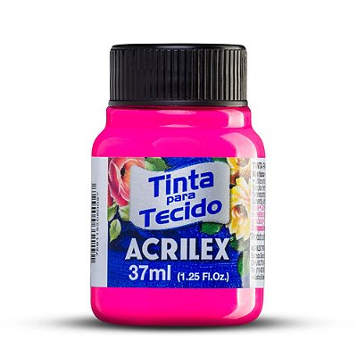 Tinta para Tecido Fluorescente 107 Maravilha 37 ml Acrilex