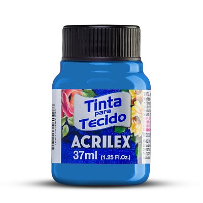 Tinta para Tecido Fluorescente 109 Azul 37 ml Acrilex