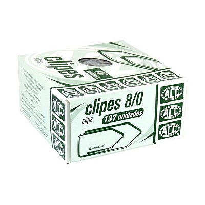 Clipes 8/0 ACC 500 g com 137 Unidades Ref: 9.11.12.13-5
