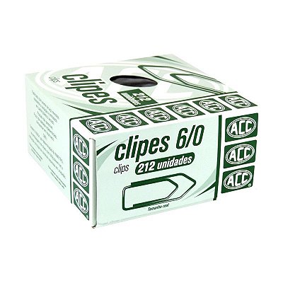 Clipes 6/0 ACC 500g 212 Unidades Ref: 9.11.12.14-9