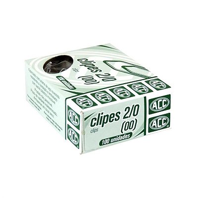 Clipes 2/0 (00) ACC com 100 unidades Ref: 9.11.11.17-1