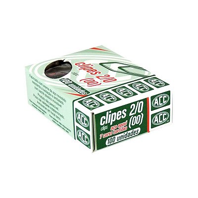 Clipes 2/0 (00) ACC com 100 Unidades Colorido Ref: 9.14.11.17-5