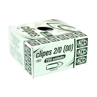 Clipes 2/0 (00) ACC 500 g com 725 Unidades Ref: 9.11.12.17-2