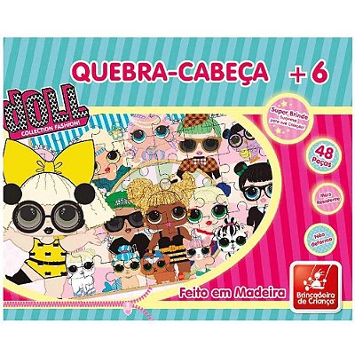 Quebra-Cabeça Doll 48 Peças em Madeira Brincadeira de Criança Ref: 1997