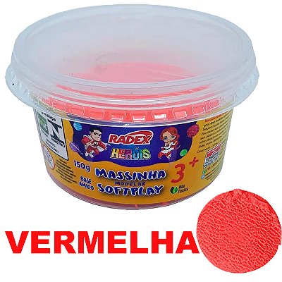 Massa de Modelar Radex Softplay 8239 - Vermelha 150 g Ref: 9699
