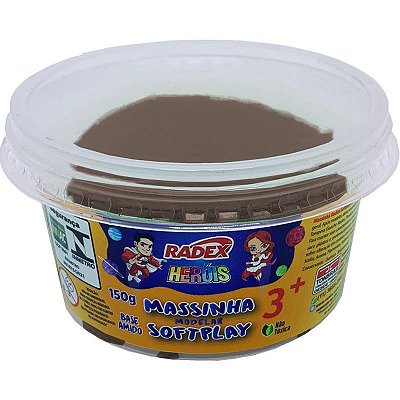 Massa de Modelar Radex Softplay 9697 - Marrom 150 g Ref: 9767