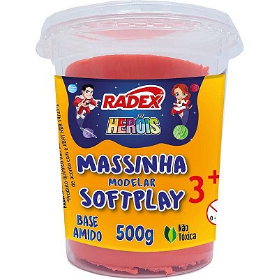 Massa de Modelar Radex Softplay 8245 - Vermelha 500 g Ref: 9710