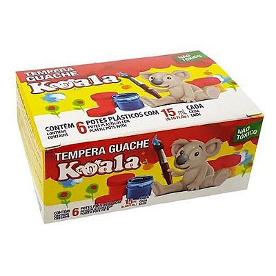 Tinta Guache Koala com 6 Cores 15 ml cada Ref: 0040