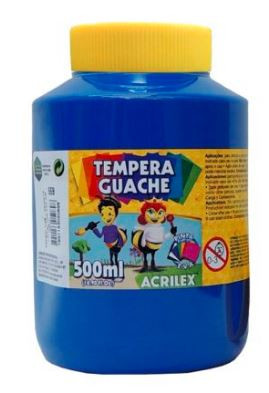Tinta Guache Acrilex Abelhinha 559-Azul 500ml Ref: 02050