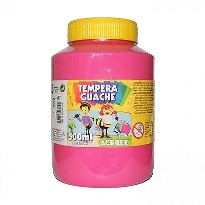 Tinta Guache Acrilex Abelhinha 537-Rosa 500ml Ref: 02050