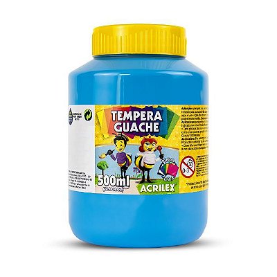 Tinta Guache Acrilex Abelhinha 503-Azul Celeste 500ml Ref: 02050