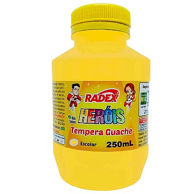 Tinta Guache Radex 250 ml Amarelo Ref: 2566