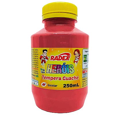 Tinta Guache Radex 250 ml Vermelho Ref: 2574