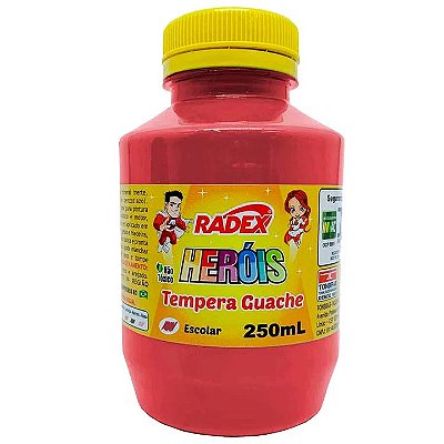 Tinta Guache Radex 250 ml Vermelho Ref: 2574