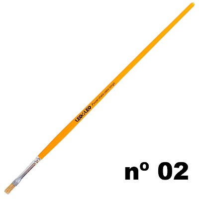 Pincel 815 - 02 Chato Cerda Natural Leo e Leo