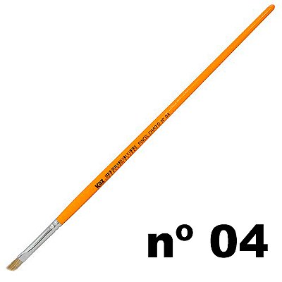 Pincel 815 - 04 Chato Cerda Natural Kaz